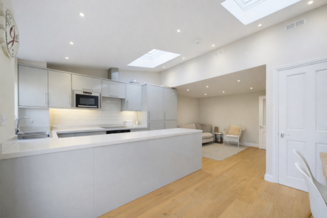 Modern kitchen and living space