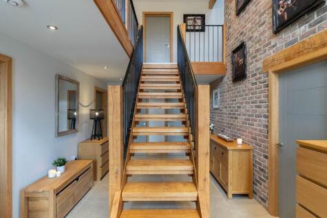 Impressive solid oak staircase