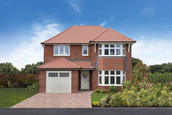 Redrow brick external image of the 4 bedroom detached Oxford home at Greenways