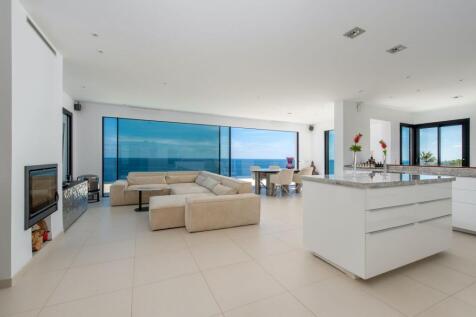 Open-plan living and dining area