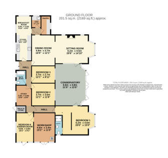 Substantial detached bungalow in an elevated position