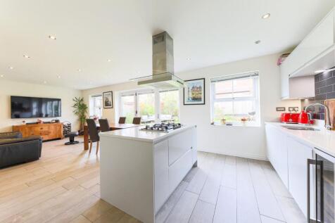 Kitchen, dining, family area
