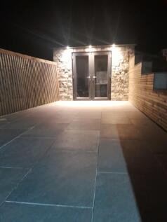rear patio at night