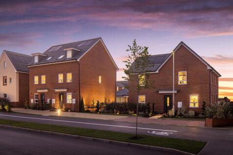 Dusk image of 3 and 4 bedroom homes at The Poppies