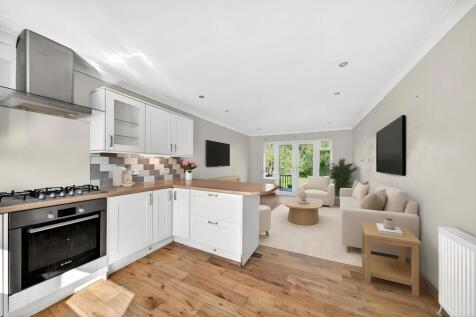 Kitchen Family Room staged