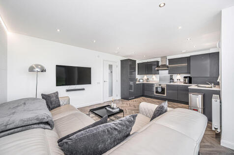 Lounge with open plan kitchen