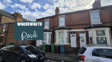 2-bed terraced on Wordsworth Road, Nottingham, £850/mo