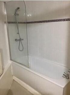 Bath with over bath shower