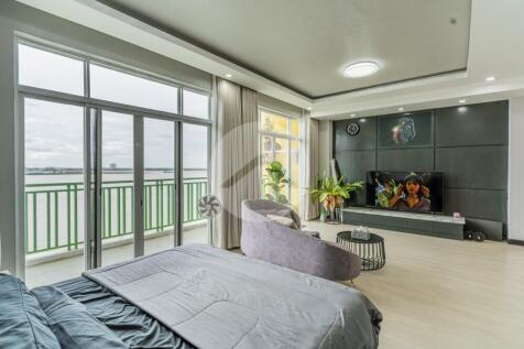 7th Floor 74 Sqm Studio Condo For Sale - Mekong Gardens, Chroy Changvar, Phnom Penh