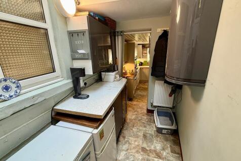 Utility area and steps to garden