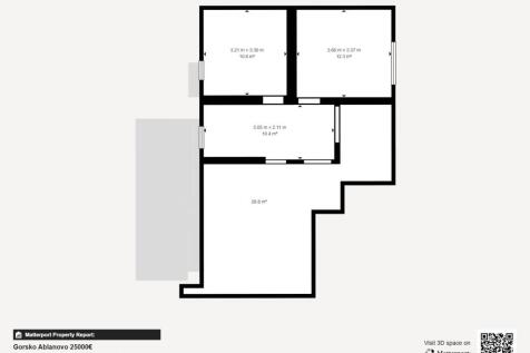 Detailed floor plan of the second floor showing room layout and sizes
