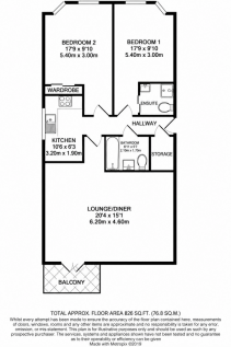 Black-and-White Apartment Floor Plan