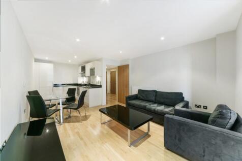 A modern one bedroom apartment with a balcony set within this recent development on the Isle of Dogs, Canary Wharf E14. The light open plan kitchen/ living/dining area features a fully fitted kitchen,