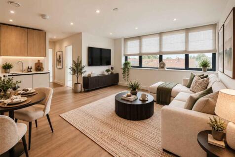 Open plan lounge/dining room/kitchen