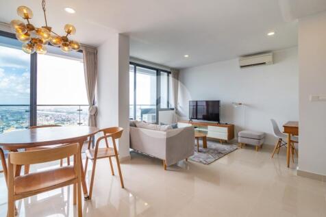 2-Bedroom High-Floor Duplex-Style Condo with River Views - The Bridge, Tonle Bassac, Phnom Penh