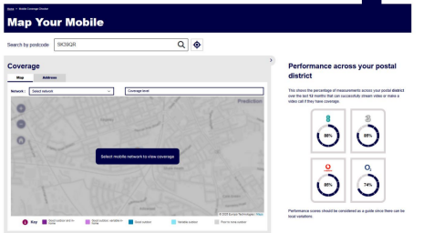Broadband and mobile signal coverage