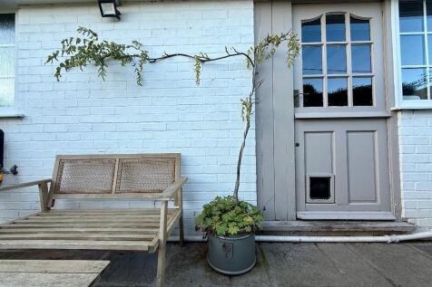 Back door and seating area