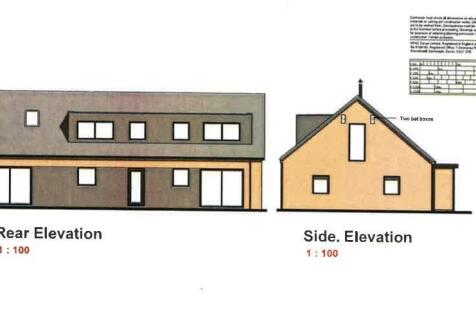 Rear &amp; Side Elevations Drawing