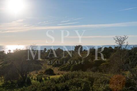 Elevated sea view from frontline plot for development in Ferragudo Algarve overlooking the Atlantic coastline