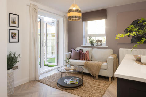 internal shot of the family area in kitchen of allerthorpe show home