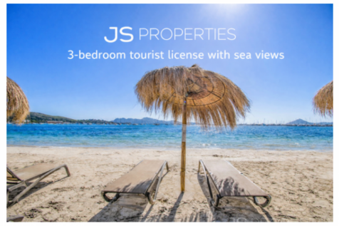 Wonderful apartment in second sea line with sea views and rental license in Puerto de Pollensa
