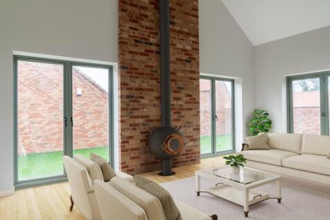 Floating log burner in the lounge