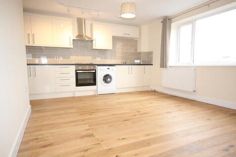 Open plan reception and kitchen