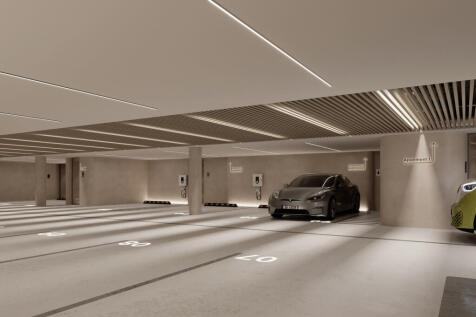 Underground garage with e-charging station