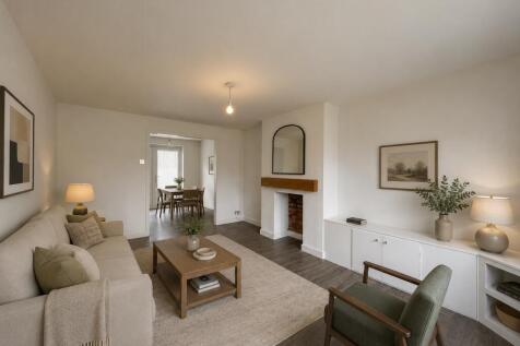 AI staged living room image