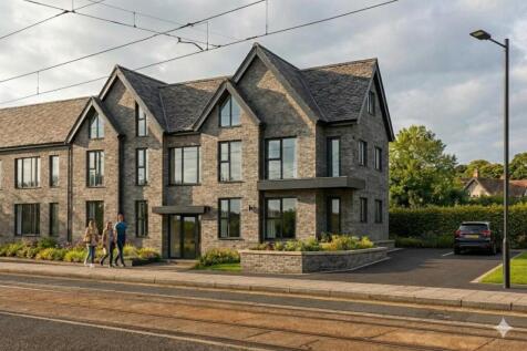 Attractive modern stone-front building with pit...