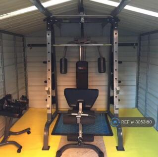 Outside Storage Used As a Gym