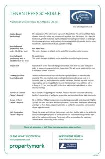 Tenancy Fees