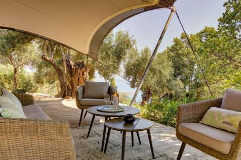 Tent outdoor seating area