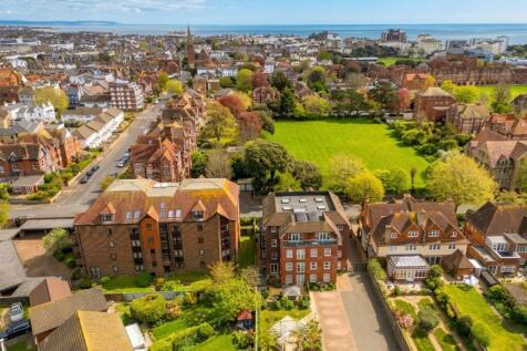 Drone image with a view of the sea