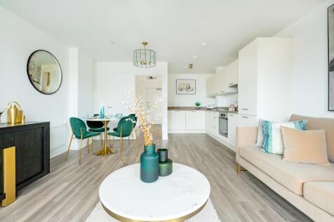 Open plan living/ kitchen/ dining - typical Taylor Wimpey apartment