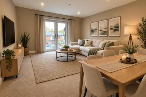 Open plan lounge/dining room - CGI staged