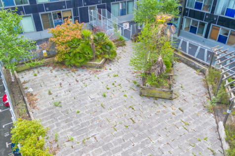 Communal grounds with patio