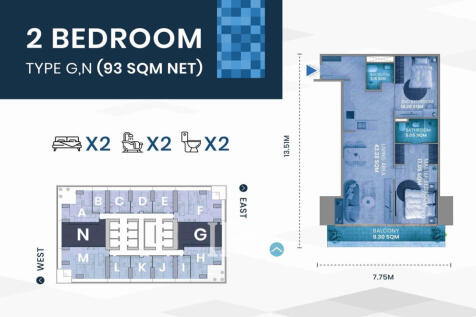 2 Bedroom Condo For Sale - GATO Tower, BKK1, Phnom Penh