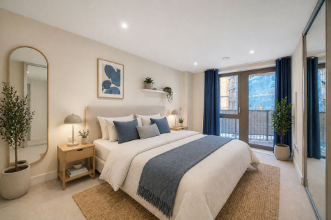 Main bedroom with virtual staging