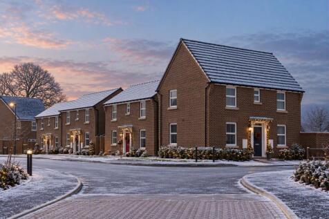 External street scene of the hamlets at christmas time