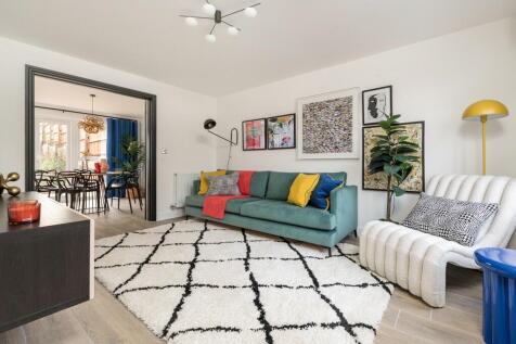 A bright and colourful lounge