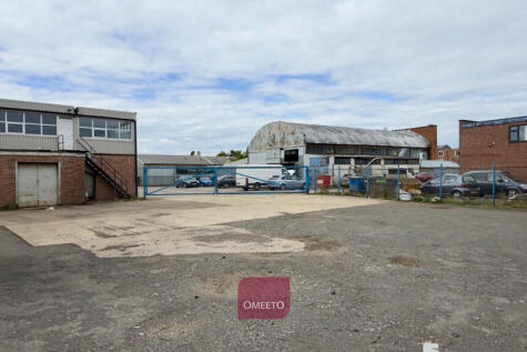 Large shared yard for parking 