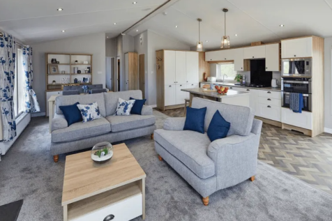 Spacious Open Plan Living Area With Modern Kitchen