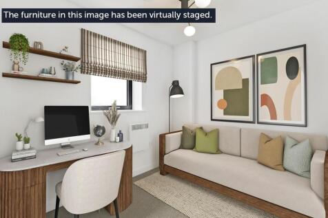 Plot 7 bedroom 2 with virtual staging disclaimer -