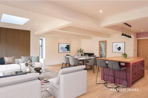Kitchen/Living/Dining Room, 18 Vicarage Road, Oakham (Virtually Staged)