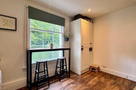 Kitchen with hill views
