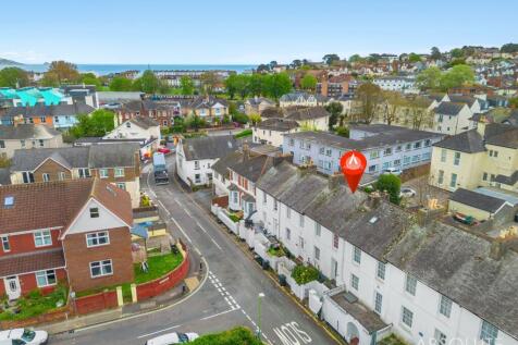 Aerial view with pin drop