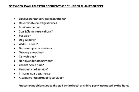 ADDITIONAL SERVICES
