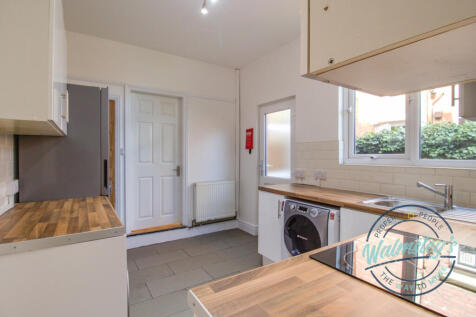 Kitchen with door to garden