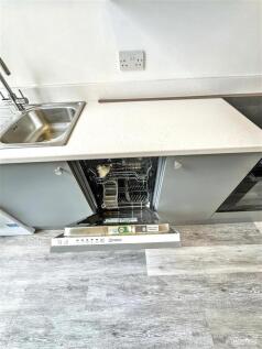 Neat modern kitchenette with integrated applian...